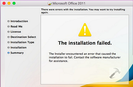 installer encountered an error 0x80080005